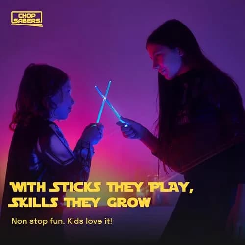 ChopSabers Lightsaber LED Chopsticks, Blue (25.4 cm / 10.25 inches) | Fun Food Wars thumbnail 7