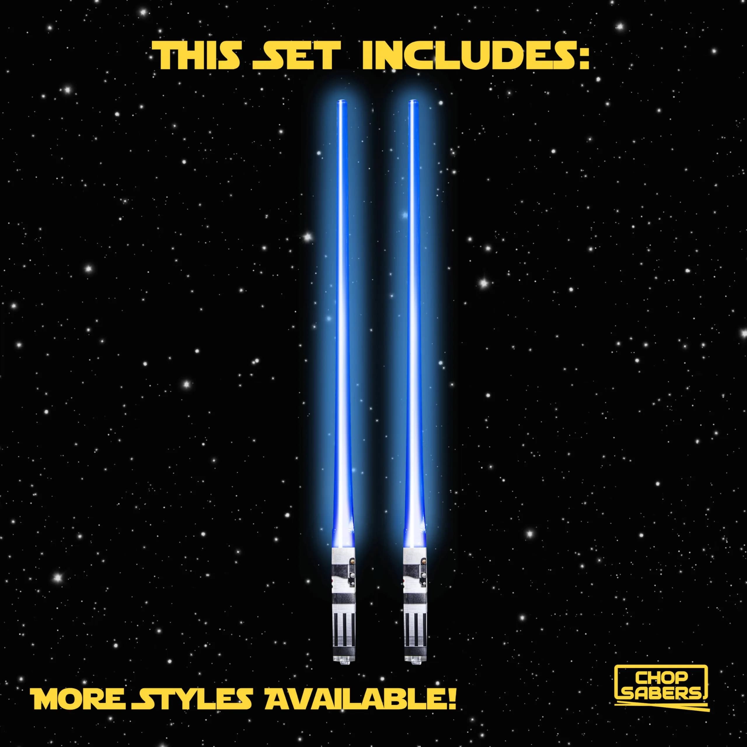 ChopSabers Lightsaber LED Chopsticks, Blue (25.4 cm / 10.25 inches) | Fun Food Wars - view 4