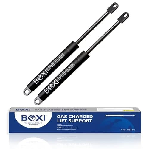 BOXI 2pcs Universal Lift Supports 10in Extended, 6.75in Compressed | 51 Lbs Force, Metal, Black thumbnail 1