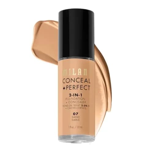 Milani Conceal + Perfect 2-in-1 Foundation Concealer Sand 1 Fl Oz (30ml) | Lightweight Full Coverage thumbnail 1