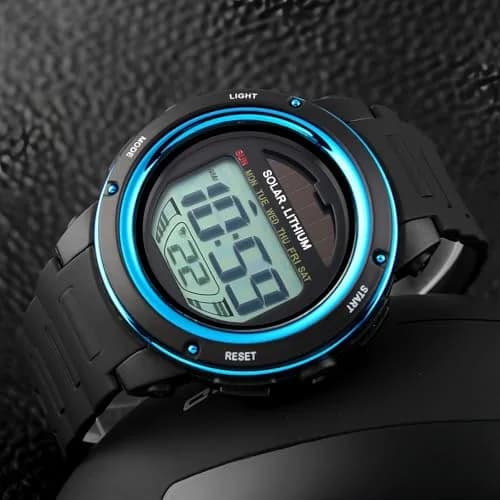 MASTOP Solar Watch Black LED Digital Military Waterproof Sports Watch 40mm (1.57in) thumbnail 6