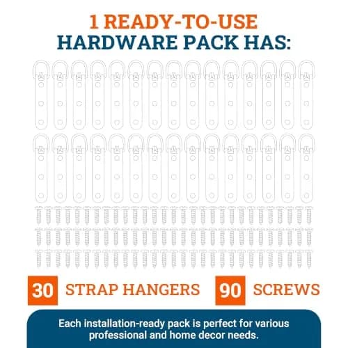 Picture Hang Solutions 3-Hole D-Ring Heavy Duty Picture Hangers 30 Pack | Supports up to 50 lb thumbnail 2