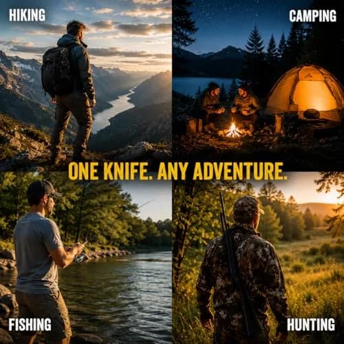 Grand Way Safety Lock Pocket Knife 3.4" Blade | Folding Tactical with Aluminum Handle for EDC & Camping thumbnail 8