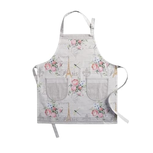 Maison d' Hermine Aprons for women with Pocket 100% Cotton | Stylish European Design, Full Coverage thumbnail 1