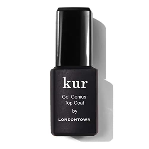 LONDONTOWN kur Gel Genius Top Coat & Base Coat 0.4 Fl Oz | Ultra-Glossy, Quick Dry, Sunlight Cured thumbnail 1