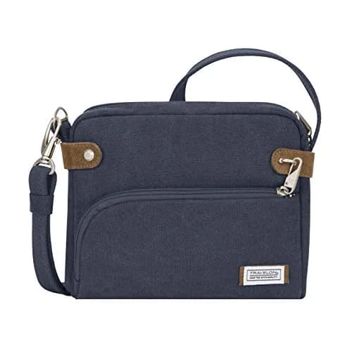 Travelon Anti-Theft Heritage Crossbody Bag Blue 24cm (9.5"W x 8"H x 2.5"D) | Secure & Stylish Travel Companion thumbnail 1