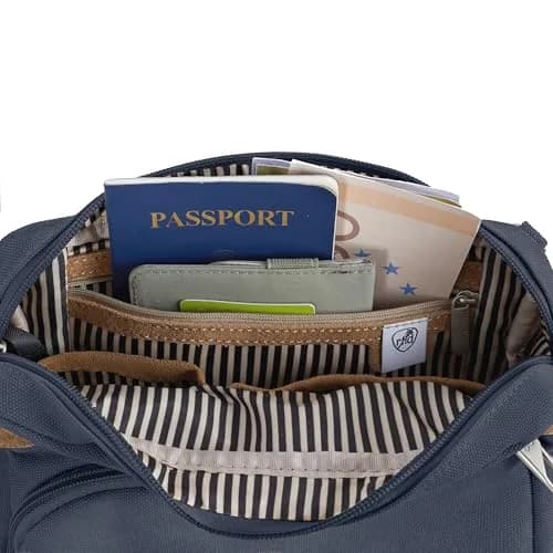 Travelon Anti-Theft Heritage Crossbody Bag Blue 24cm (9.5"W x 8"H x 2.5"D) | Secure & Stylish Travel Companion thumbnail 2