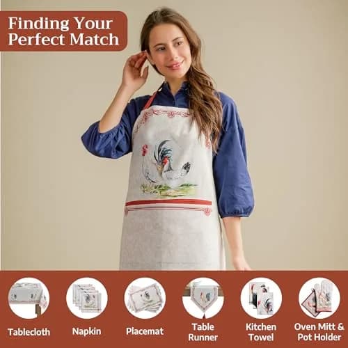 Maison d' Hermine Aprons for women with Pocket 100% Cotton | Stylish European Motifs (70-120 chars) thumbnail 4