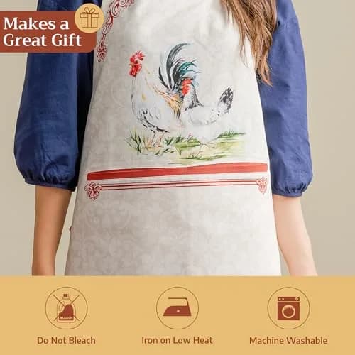 Maison d' Hermine Aprons for women with Pocket 100% Cotton | Stylish European Motifs (70-120 chars) thumbnail 5