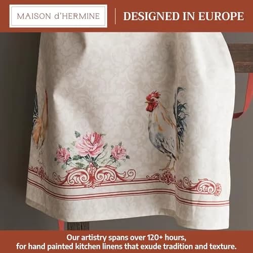 Maison d' Hermine Aprons for women with Pocket 100% Cotton | Stylish European Motifs (70-120 chars) thumbnail 2
