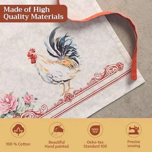 Maison d' Hermine Aprons for women with Pocket 100% Cotton | Stylish European Motifs (70-120 chars) thumbnail 3