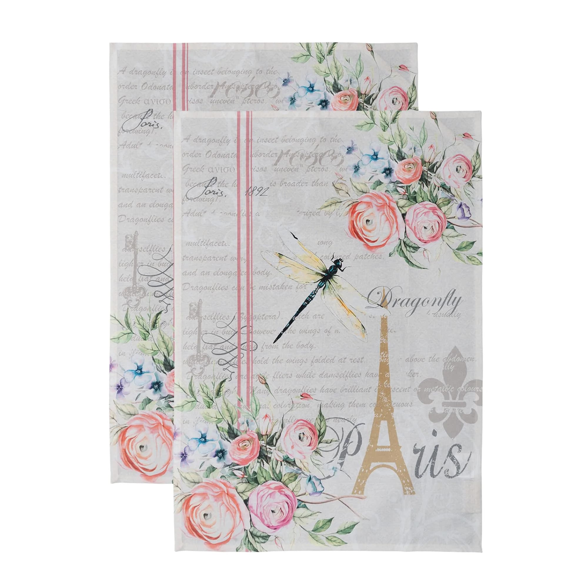 Maison d' Hermine Kitchen Towels Set of 2 | 100% Cotton, 27.50" x 20" | European Design — 007 - Champ De Mars