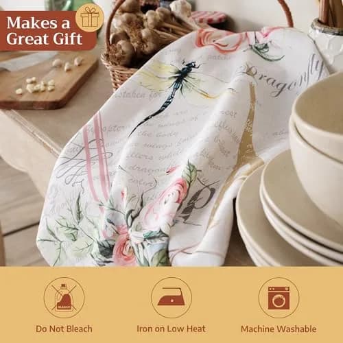 Maison d' Hermine Kitchen Towels Set of 2 | 100% Cotton, 27.50" x 20" | European Design thumbnail 5