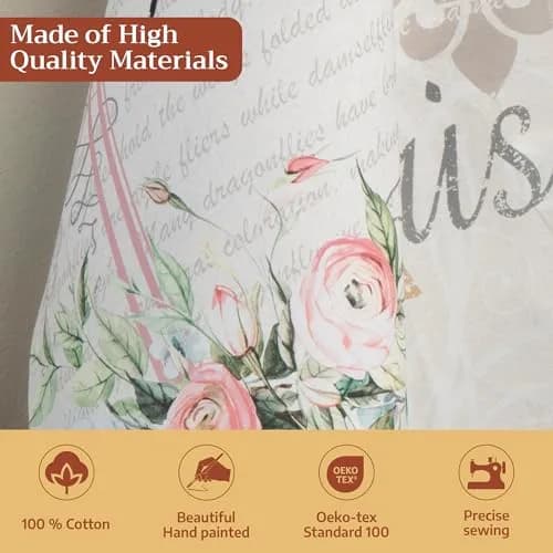 Maison d' Hermine Kitchen Towels Set of 2 | 100% Cotton, 27.50" x 20" | European Design thumbnail 3