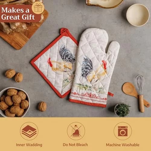 Maison d' Hermine Pot Holders 8" x 8" | 100% Quilted Cotton, European Design, Made in India thumbnail 5