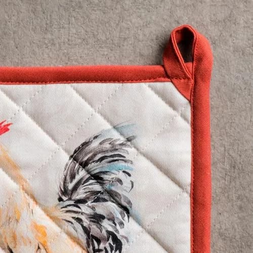Maison d' Hermine Pot Holders 8" x 8" | 100% Quilted Cotton, European Design, Made in India thumbnail 9