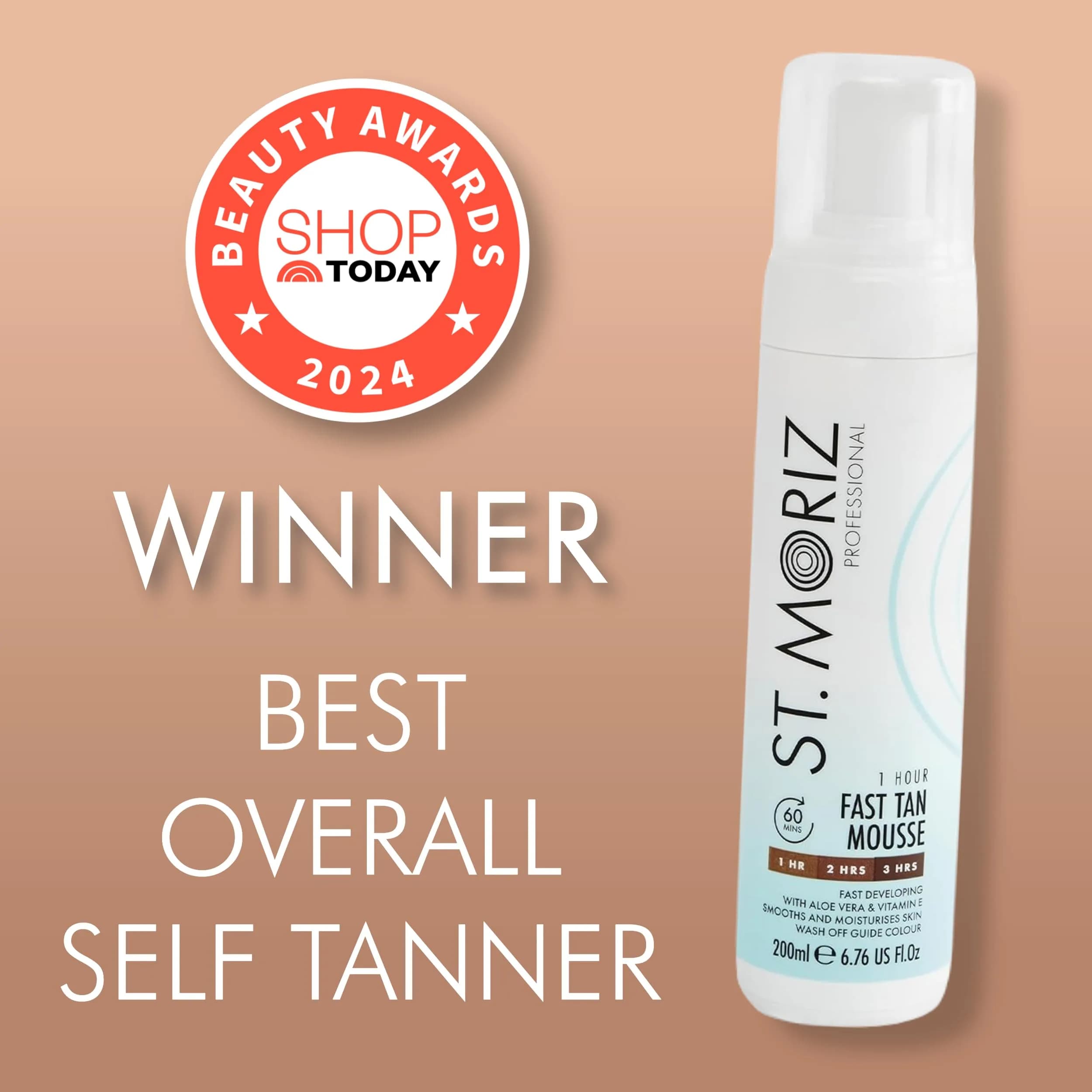 ST. MORIZ Professional 1 Hour Fast Self Tanner Mousse, Light to Dark, 200ml (6.76 fl oz) | Vegan & Dermatologically Tested - main product image
