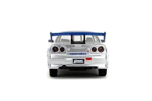 Jada Fast & Furious Brian's Nissan Skyline GT-R R34 1:32 Scale Die-cast Car | Officially Licensed Movie Replica thumbnail 2