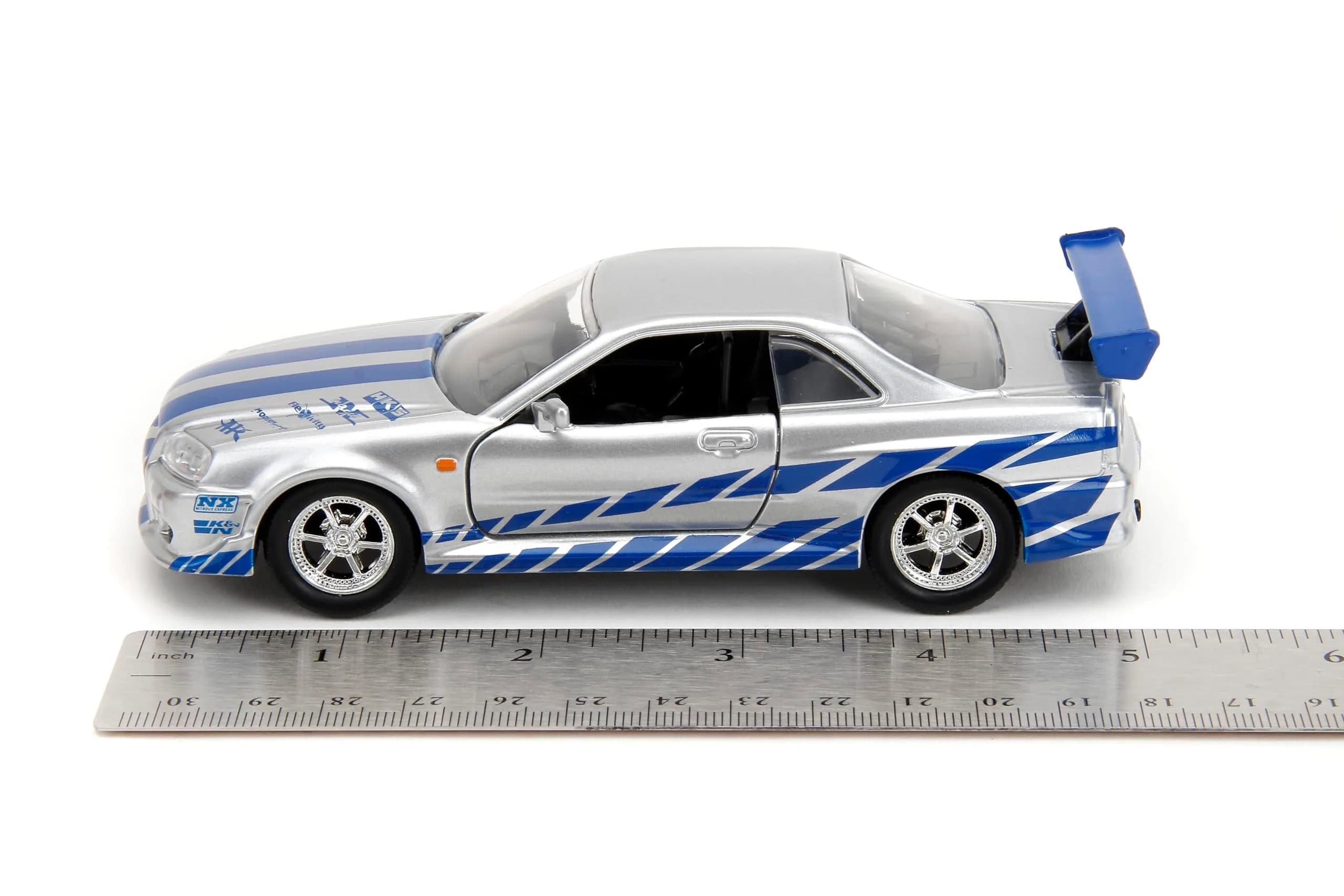 Jada Fast & Furious Brian's Nissan Skyline GT-R R34 1:32 Scale Die-cast Car | Officially Licensed Movie Replica - view 4