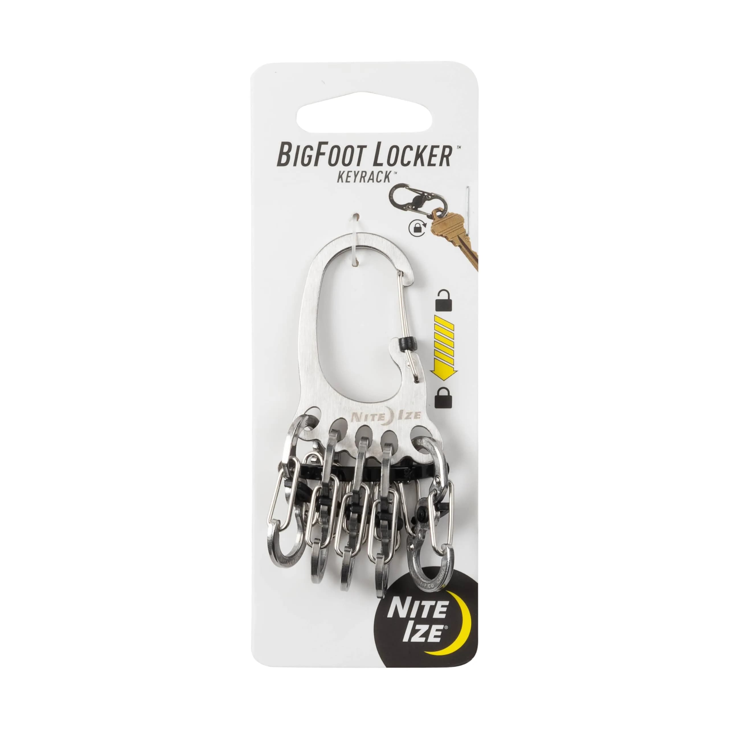 Nite Ize Carabiner Keychain with 5 Stainless Steel Locking S-Biners | Secure & Durable (70-120 chars)