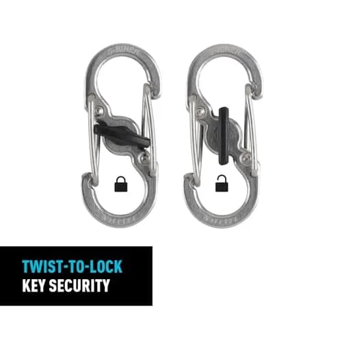 Nite Ize Carabiner Keychain with 5 Stainless Steel Locking S-Biners | Secure & Durable (70-120 chars) thumbnail 4