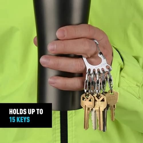 Nite Ize Carabiner Keychain with 5 Stainless Steel Locking S-Biners | Secure & Durable (70-120 chars) thumbnail 6