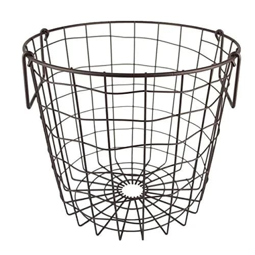 DII Metal Wire Storage Bin, Small Round 12x12x10 inches | Modern Black Finish for Home & Kitchen thumbnail 1