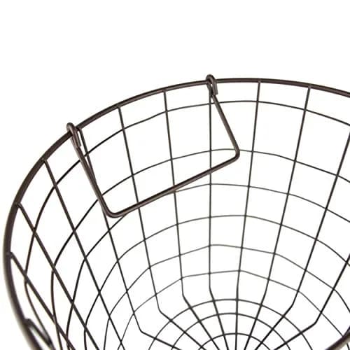 DII Metal Wire Storage Bin, Small Round 12x12x10 inches | Modern Black Finish for Home & Kitchen thumbnail 2