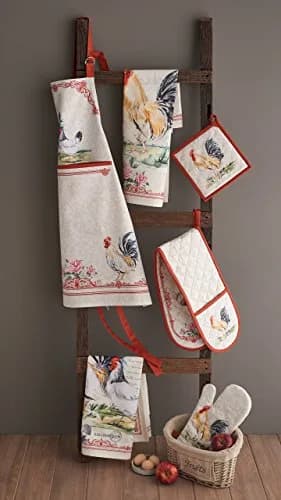 Maison d' Hermine Kitchen Towels Set of 2 | 100% Cotton, 27.50" x 20" | Stylish & Reusable thumbnail 2