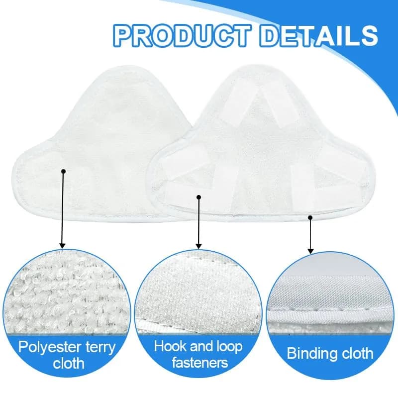 ANBOO Microfiber Steam Mop Replacement Pads 6 Pack | Washable & Durable for H2O X5 thumbnail 10