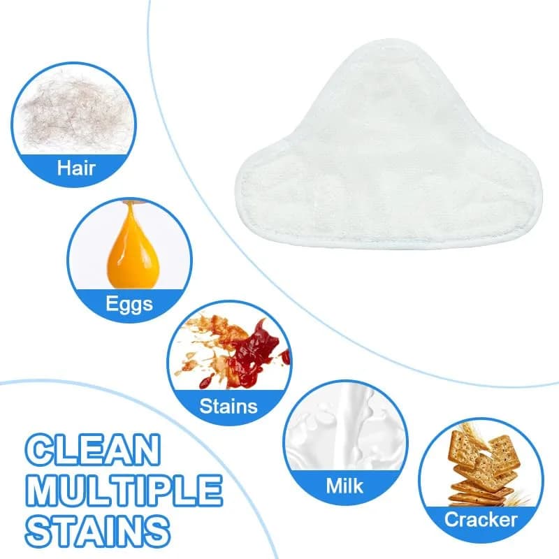 ANBOO Microfiber Steam Mop Replacement Pads 6 Pack | Washable & Durable for H2O X5 thumbnail 8
