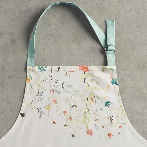 Maison d' Hermine Aprons for women with Pocket 100% Cotton | Stylish European Motifs, Full Coverage thumbnail 9