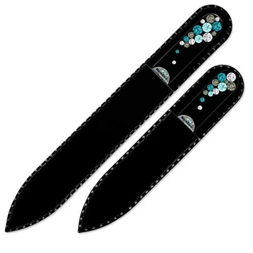 Mont Bleu Set of 2 Crystal Nail Files with Crystals | Genuine Czech Tempered Glass for Natural Nails thumbnail 4