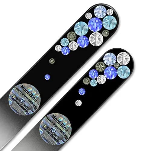 Mont Bleu Set of 2 Crystal Glass Nail Files | 90mm & 135mm (3.5" & 5.3") thumbnail 5