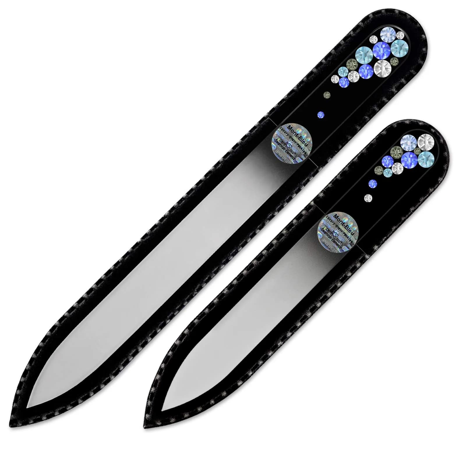 Mont Bleu Set of 2 Crystal Glass Nail Files | 90mm & 135mm (3.5" & 5.3") - main product image