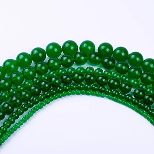 Ruilong Natural Stone Beads Dark Green Chalcedony 8mm | DIY Jewelry Making thumbnail 2