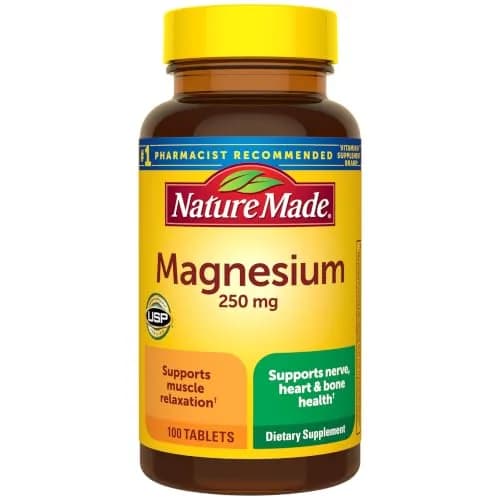 Nature Made Magnesium Oxide 250 mg Tablets 100 Count | Essential Mineral for Muscle, Heart, Bone & Nerve Health thumbnail 1