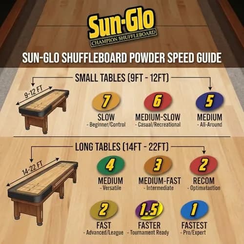Sun-Glo Shuffleboard Maintenance Bundle: Speed 6 Medium Speed Powder Wax (16 oz) & Silicone Spray (12 oz) | Complete Care Kit for Small Tables thumbnail 8
