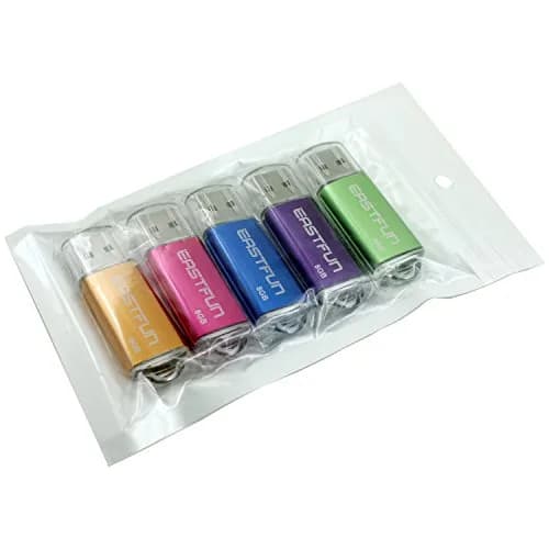 EASTFUN 5Pcs 8GB USB Flash Drive | USB 2.0 Memory Stick with Metal Casing (5 Pack, 8GB Each) thumbnail 2