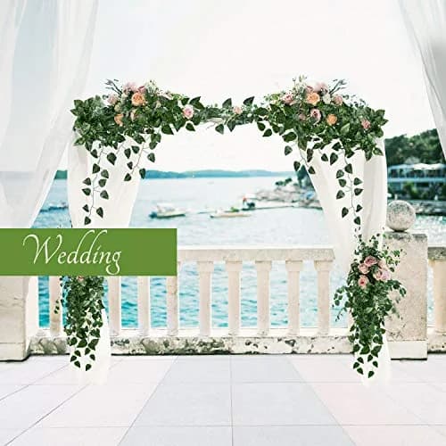 Yatim Artificial Ivy Vines Garland 78-Ft (23.77m) 12-Pack | Silk & Plastic Leaves for Home Decor thumbnail 5