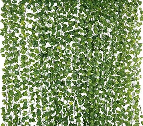 Yatim Artificial Ivy Vines Garland 78-Ft (23.77m) 12-Pack | Silk & Plastic Leaves for Home Decor thumbnail 1