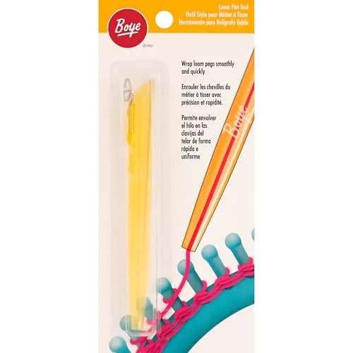 Boye Loom Pen Threading Tool | Yarn Wrap & Threader for Weaving & Knitting, Yellow thumbnail 1