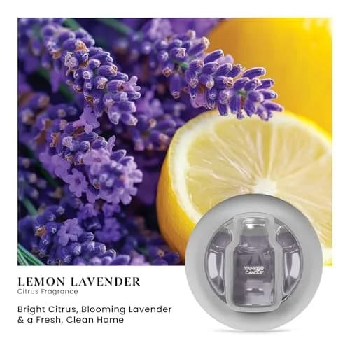 Yankee Candle Lemon Lavender Smart Scent Vent Clip Car Air Freshener | 4.4ml (0.15 Fl Oz) | Lasts Up to 30 Days thumbnail 2
