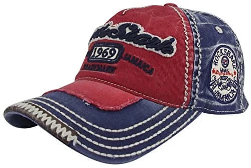 MINAKOLIFE Rock Shark Kingston 1969 Jamaica Distressed Vintage Trucker Baseball Cap Hat (Red)(Blue Shark) | Casual Sun Hat for Men & Women thumbnail 2