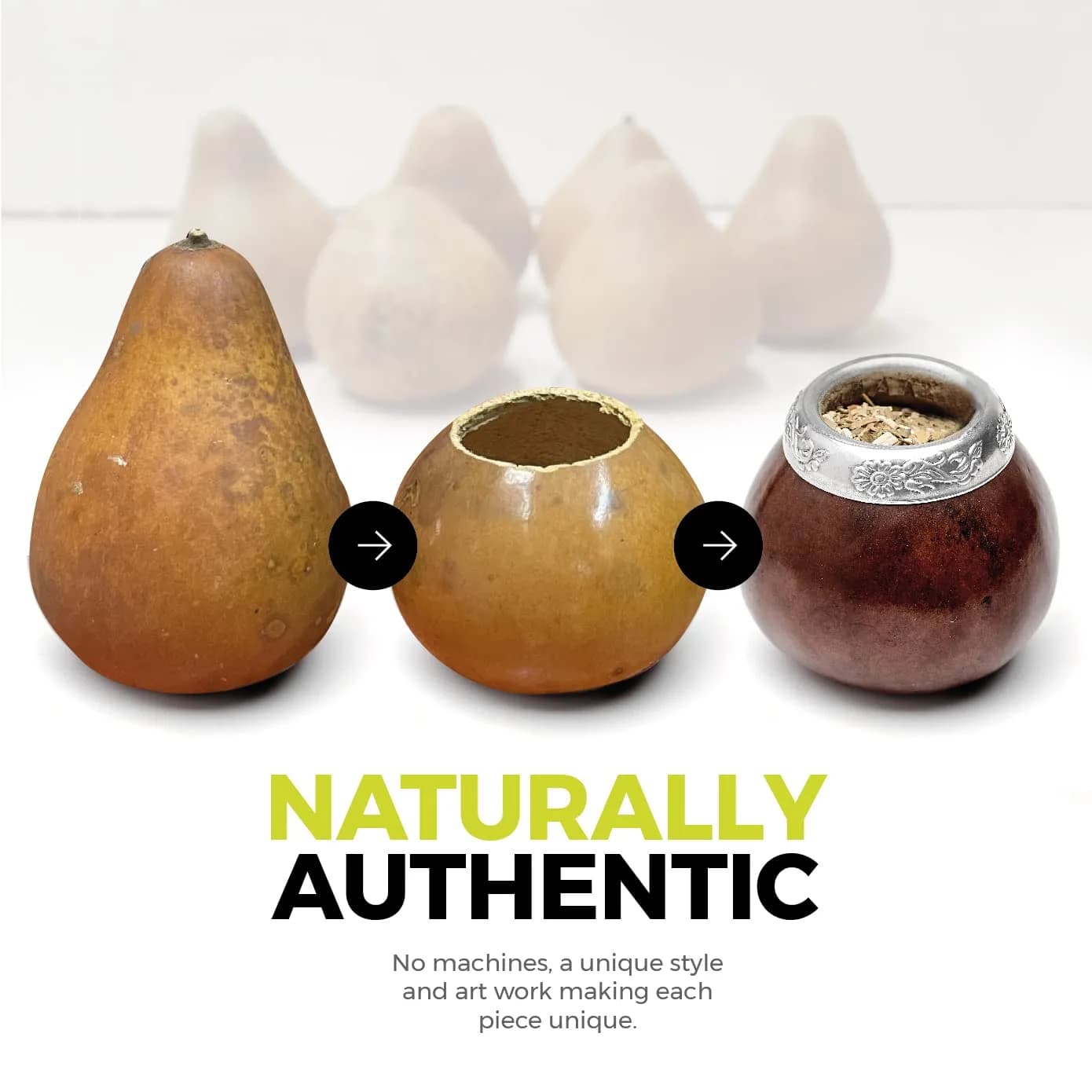 BALIBETOV Natural Yerba Mate Gourd Set 207ml (7 Fl Oz) | Authentic Handmade Cup from Argentina - view 5