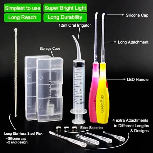 Airgoesin Tonsil Stone Remover LED Tool Kit 2 Sets | Painless Removal for Fresher Breath thumbnail 2