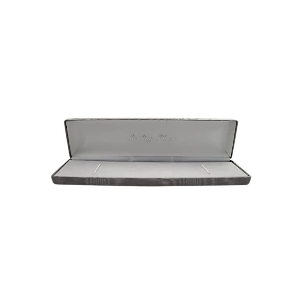 Isaac Kieran Black Leatherette Necklace Jewelry Travel Folder Storage Case | Elegant Gift Organizer (6.7" x 5.5") — Grey / 8x2