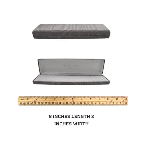 Isaac Kieran Grey Velvet Bracelet Gift Box Travel Storage 8x2 Inches | Elegant Jewelry Organizer for Women thumbnail 4