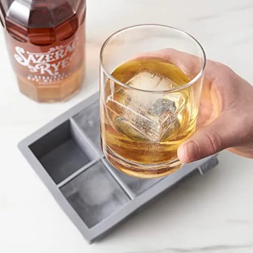 TRUE Large Silicone Ice Cube Tray for 2 Inch Cubes | Easy Release, Perfect for Whiskey & Cocktails thumbnail 5