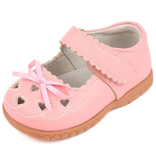 Femizee Girls Leather Bows Mary Jane Flat Shoes 1505 CN20 | Soft Genuine Leather, Toddler & Little Kid thumbnail 1